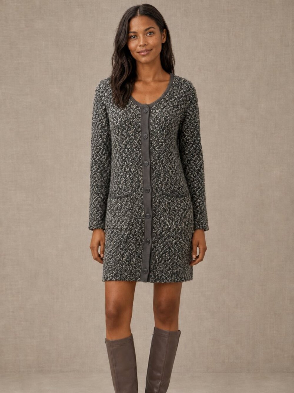 Sandwich, Sweater Dress/cardigan size medium knit button front Cozy Fall